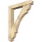 Ekena Millwork Olympic Arts and Crafts Rough Sawn Bracket w/ Offset Brace, Douglas Fir, 6"W x 36"D x 44"H BKT0604X36X44OLY03RDF - alternate 1